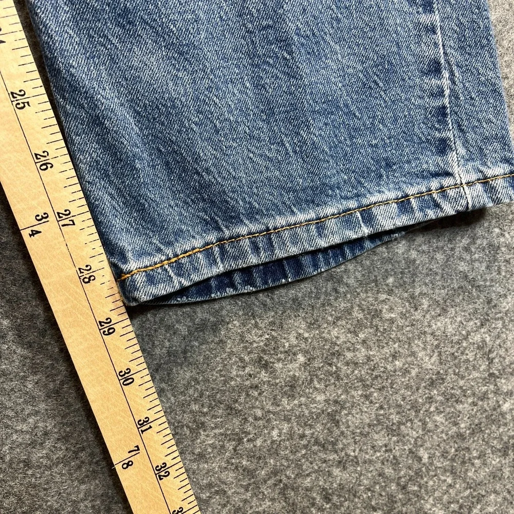 Levis Jeans Men's‎ 38x30 505 Regular Fit Straight Leg Light Wash Denim Pants